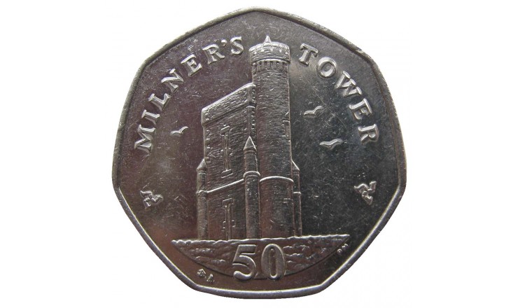 Остров Мэн 50 пенсов 2014 г. BA Остров Мэн 50 пенсов 2014 г. BA