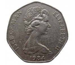 Остров Мэн 50 пенсов 1984 г. AA