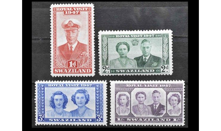 Свазиленд 1947 г. "Визит королевской семьи" 