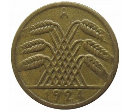 Германия 5 пфеннигов (renten) 1924 г. A Германия 5 пфеннигов (renten) 1924 г. A