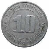 Никарагуа 10 сентаво 1974 г.