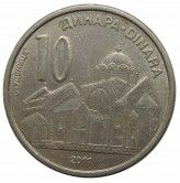 Сербия 10 динар 2011 г.