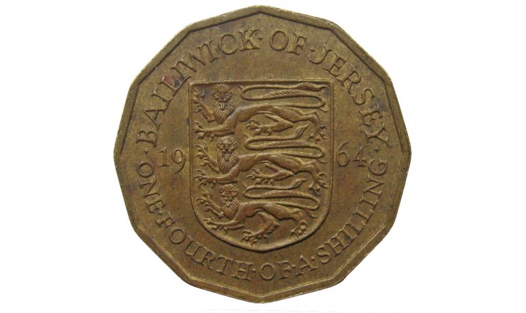 Джерси 1/4 шиллинга 1964 г.