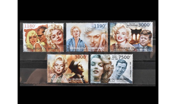 Бурунди 2012 г. "50-я годовщина смерти Мэрилин Монро"