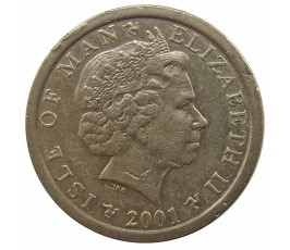 Остров Мэн 1 фунт 2001 г. AA