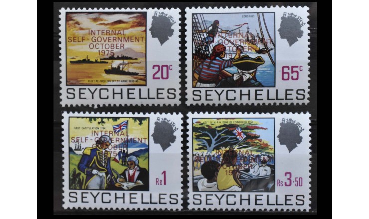 Сейшельские Острова 1975 г. "Самоуправление" (надпечатки)