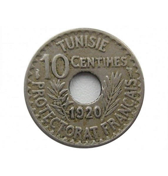 Тунис 10 сантимов 1920 г.