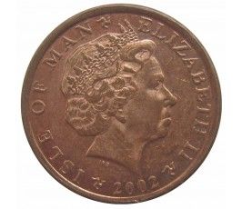 Остров Мэн 1 пенни 2002 г. AE Остров Мэн 1 пенни 2002 г. AE