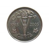 Канада 5 центов 2005 г. (60 лет победы во Второй Мировой войне)