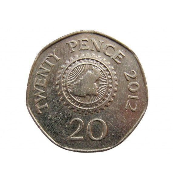 Гернси 20 пенсов 2012 г.