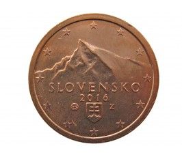 Словакия 2 евро цента 2016 г.