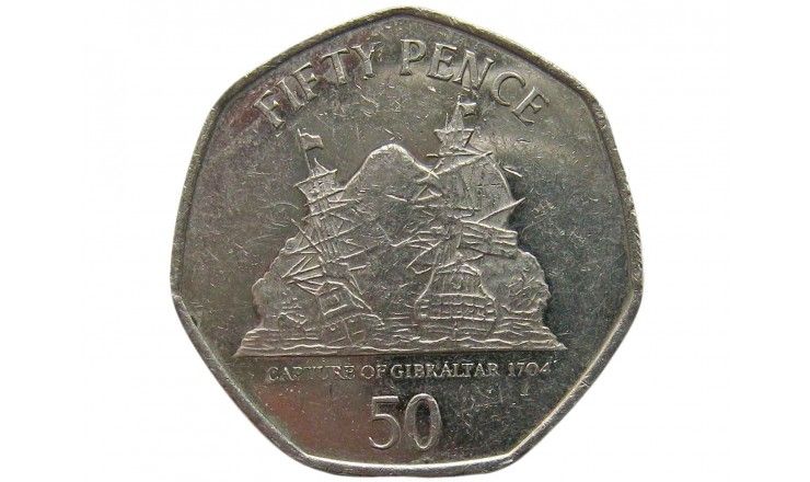 Гибралтар 50 пенсов 2008 г.