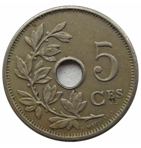 Бельгия 5 сантимов 1906 г. (Belgique)