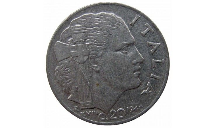 Италия 20 чентезимо 1940 г. (магнитная)