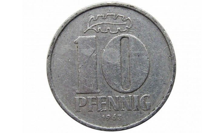 Германия 10 пфеннигов 1963 г. А