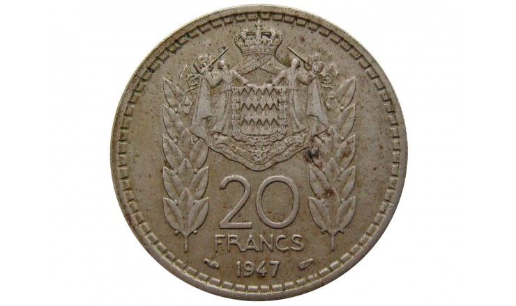 Монако 20 франков 1947 г.