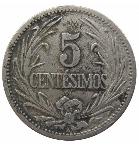 Уругвай 5 сентесимо 1901 г.
