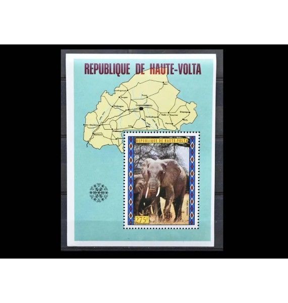 Верхняя Вольта 1973 г. "Африканский слон"