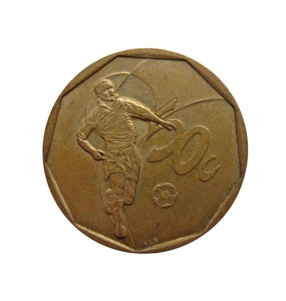 Южная Африка 50 центов 2002 г. (10 лет южноафриканскому футбольному клубу "Бафана Бафана")