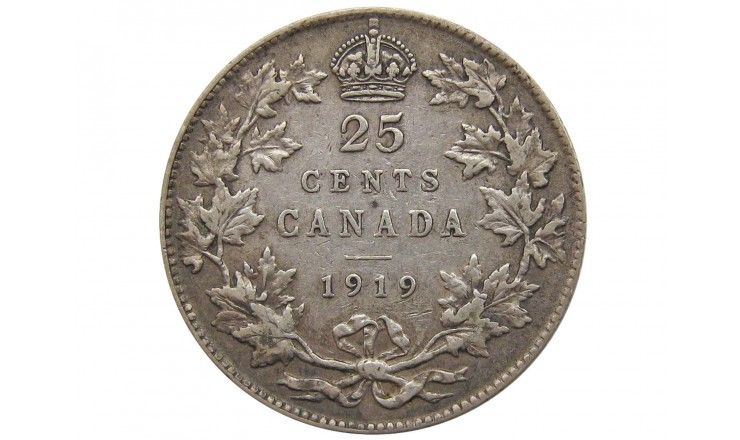 Канада 25 центов 1919 г.