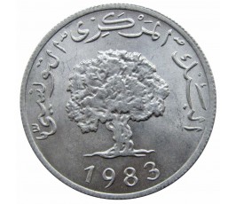 Тунис 5 миллим 1983 г. Тунис 5 миллим 1983 г.