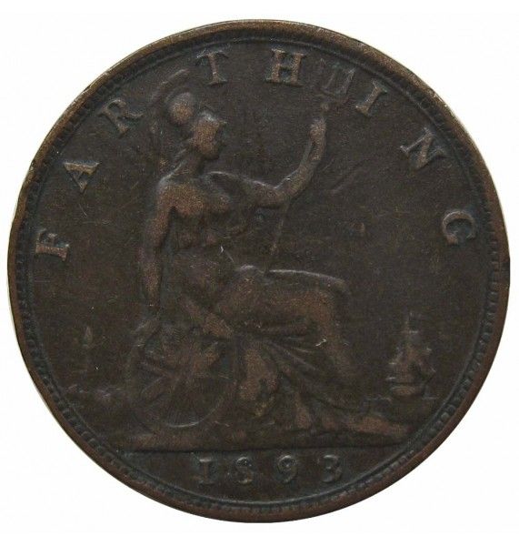 Великобритания 1 фартинг 1893 г.
