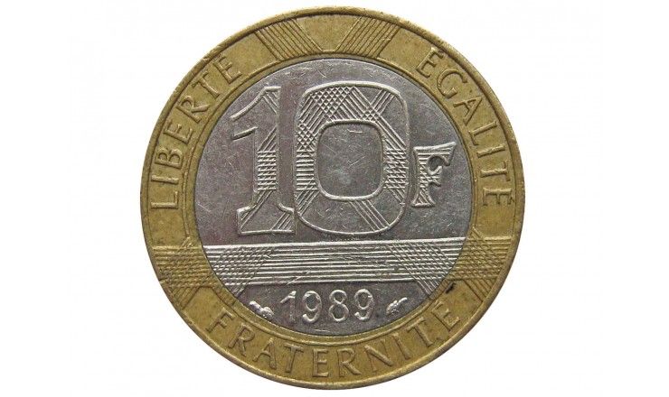 Франция 10 франков 1989 г.