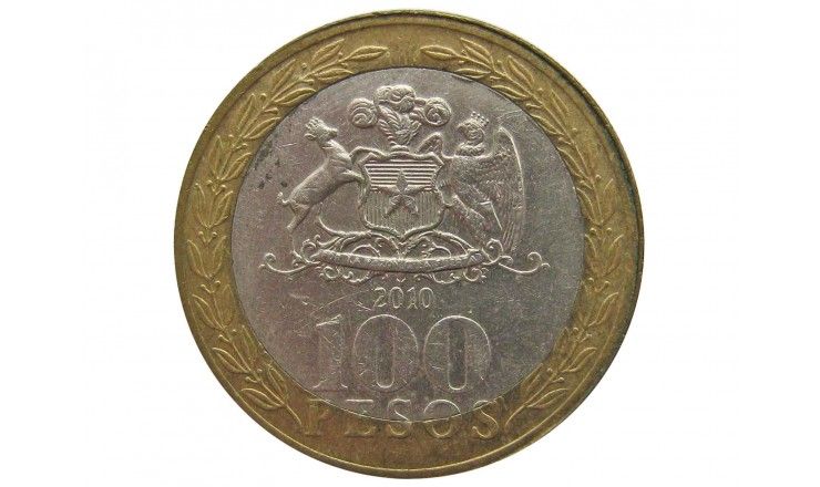 Чили 100 песо 2010 г.