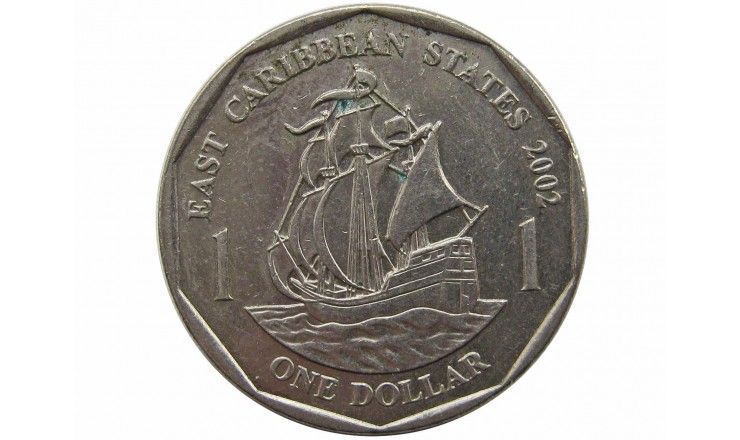 Восточно-Карибские штаты 1 доллар 2002 г.