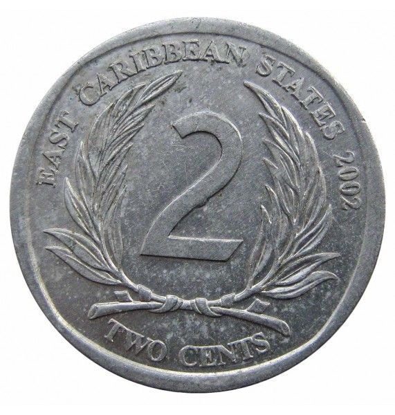 Восточно-Карибские штаты 2 цента 2002 г.