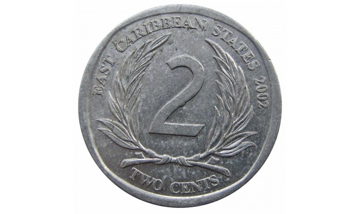 Восточно-Карибские штаты 2 цента 2002 г.