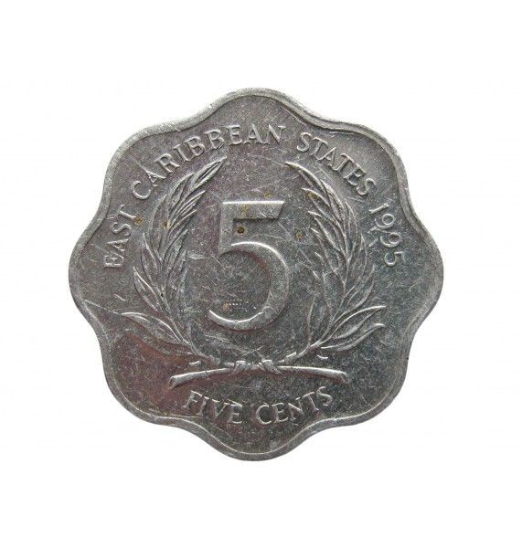 Восточно-Карибские штаты 5 центов 1995 г.