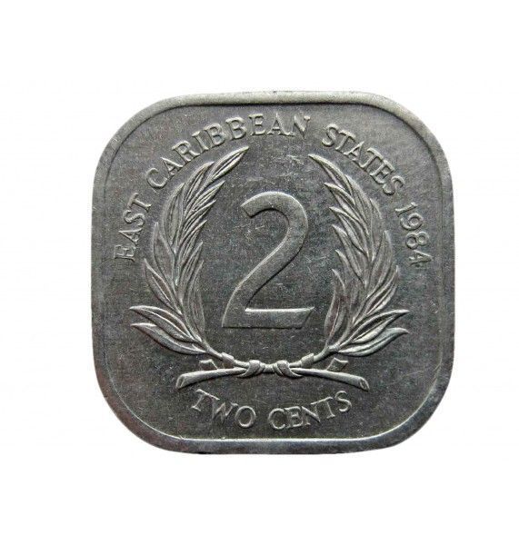Восточно-Карибские штаты 2 цента 1984 г.