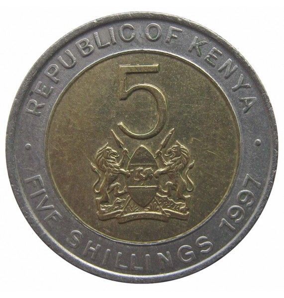 Кения 5 шиллингов 1997 г.
