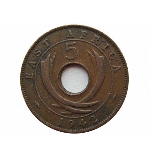 Британская Восточная Африка 5 центов 1942 г.