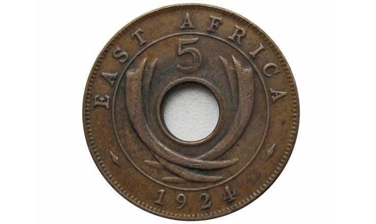 Британская Восточная Африка 5 центов 1924 г.