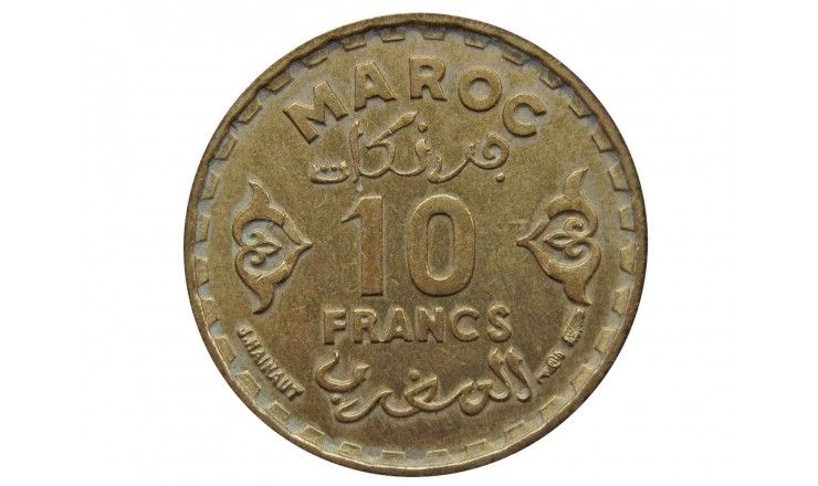 Марокко 10 франков 1952 (1371) г.