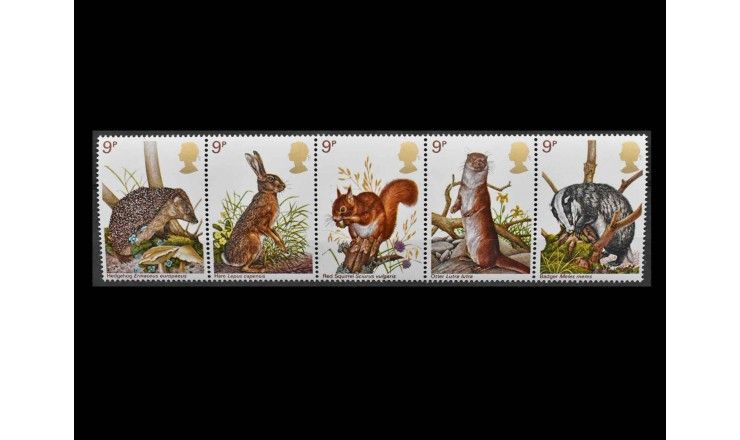 Великобритания 1977 г. "Местные дикие животные"
