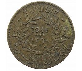 Тунис 1 франк 1941 г. Тунис 1 франк 1941 г.