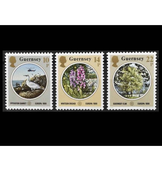 Гернси 1986 г. "Европа CEPT: Природа и охрана окружающей среды"