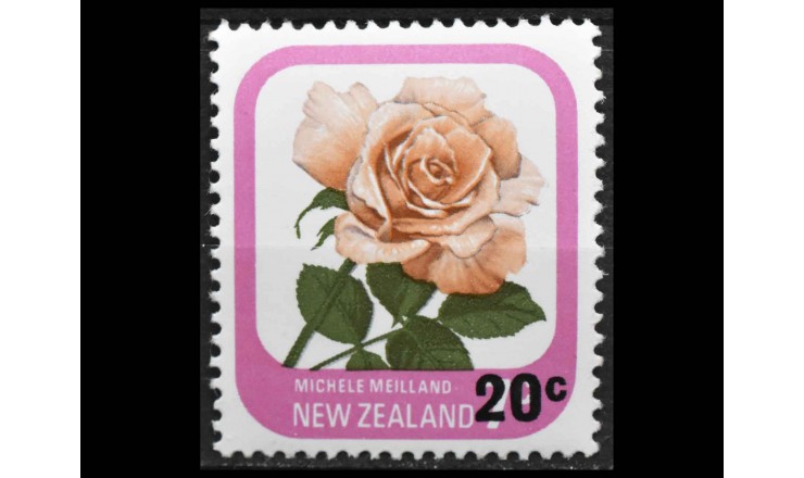 Новая Зеландия 1980 г. "Розы" (надпечатка)