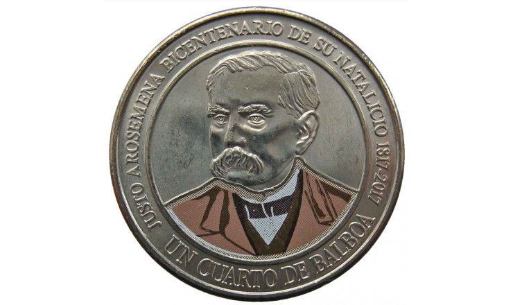 Панама 1/4 бальбоа 2017 г. (Хусто Аросемена Кесада)