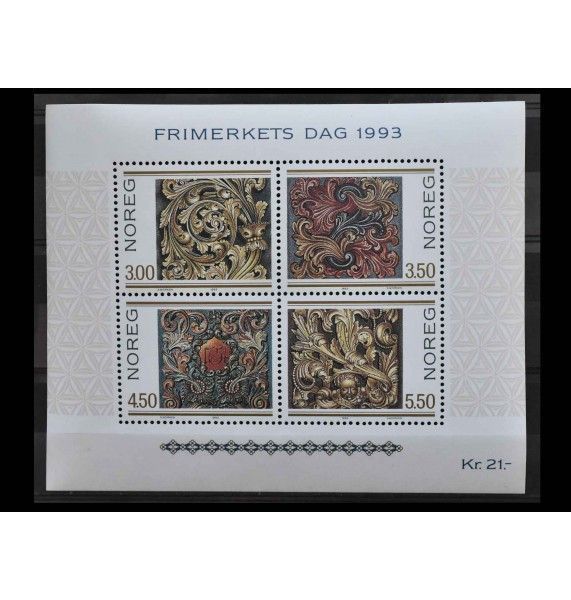 Норвегия 1993 г. "Резьба по дереву" Норвегия 1993 г. "Резьба по дереву"