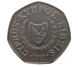 Кипр 50 центов 1991 г.