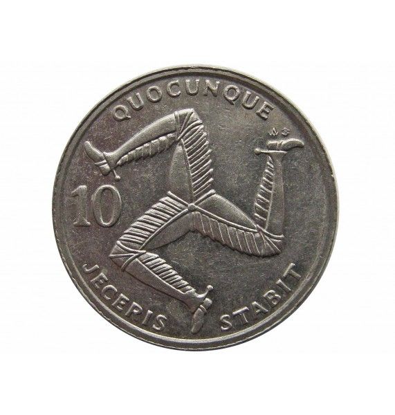 Остров Мэн 10 пенсов 1992 г. AB