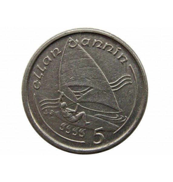 Остров Мэн 5 пенсов 1991 г. AB