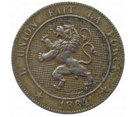 Бельгия 5 сантимов 1864 г. (Des Belges)