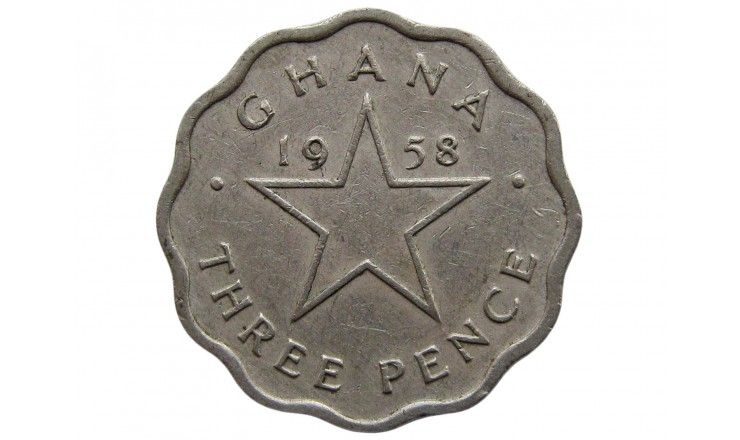 Гана 3 пенса 1958 г.