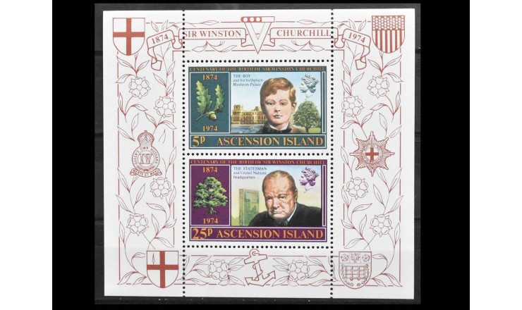 Остров Вознесения 1974 г. "Сэр Уинстон Черчилль"