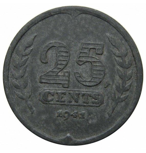 Нидерланды 25 центов 1941 г.